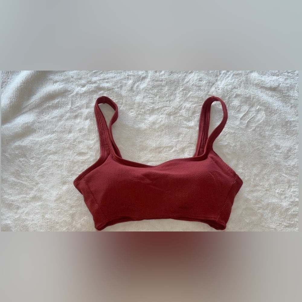 Xhilaration Swim Bralette Bikini Top Medium - Wine / Bordeaux